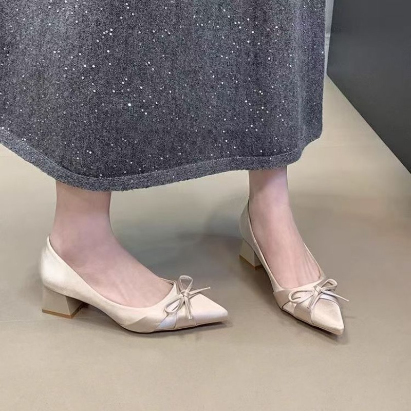Women'S Shoes In Fashion - Retro halflange enkele schoenen Lente en