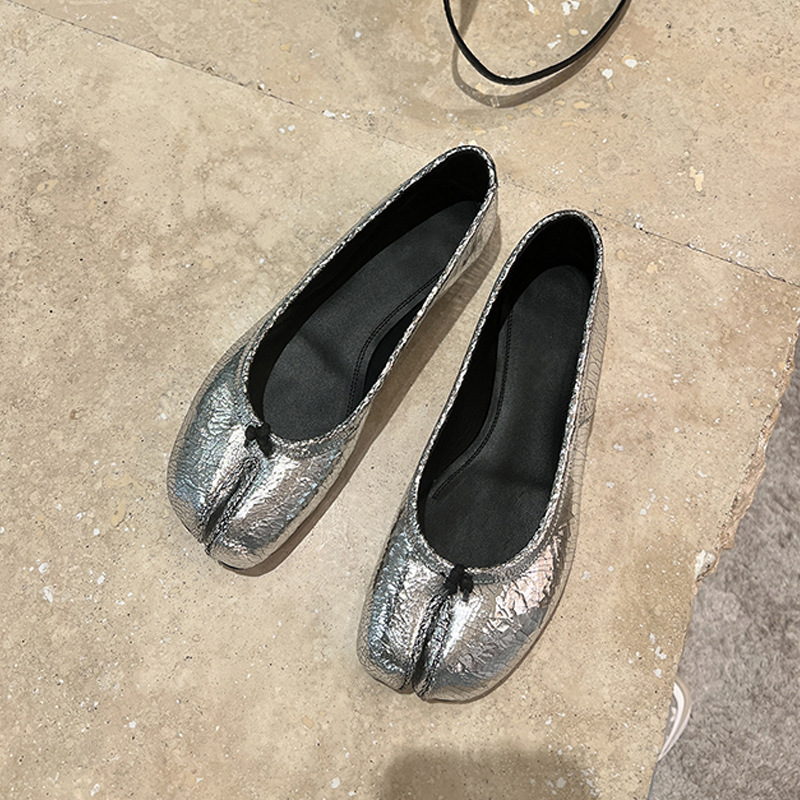 Shoes For Women Flats - Dames Vintage Split Toe Mary Jane