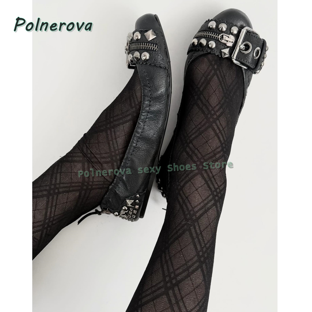 Women'S Shoes In Fashion - Klinknagelriemgesp Mary Jane schoenen spitse neus