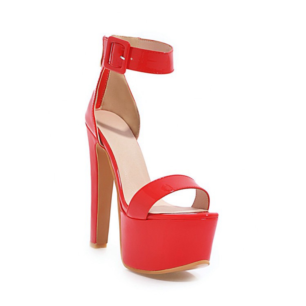 Women'S Shoes Z - Vrouwen Lakleer Platform Stiletto Hak Sandalen