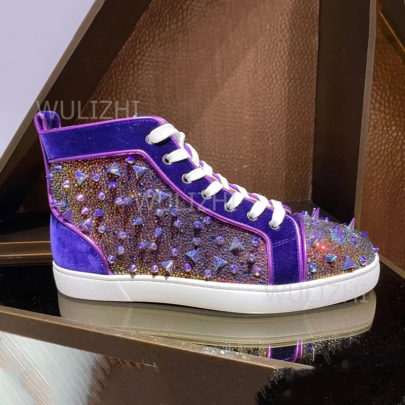 Donkerpaarse kristallen rivet  - Women Shoes Tennis recensie en prijs